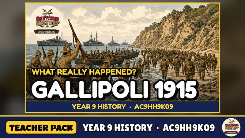 Cover art for the Gallipoli 1915 teacher pack.